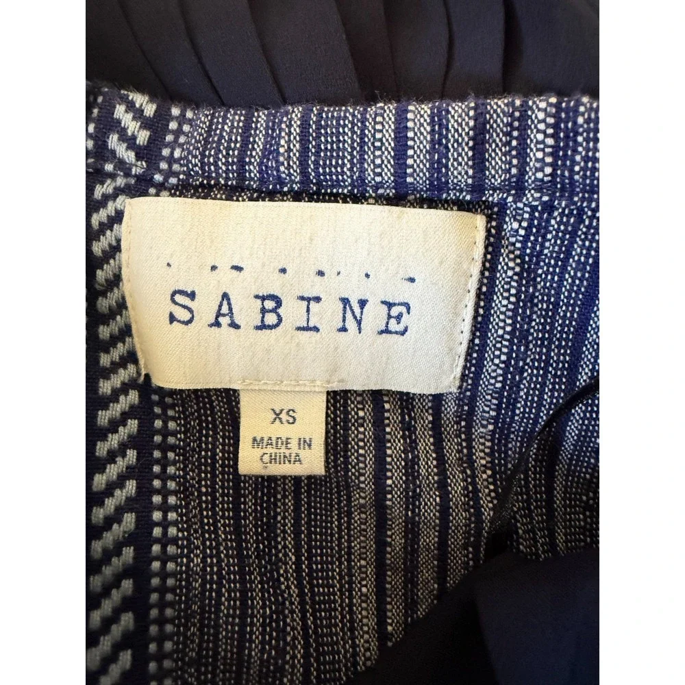 Sabine Strapless Maxi Dress Sz‎ XS Navy Pleated Skirt Sweetheart Formal Evening